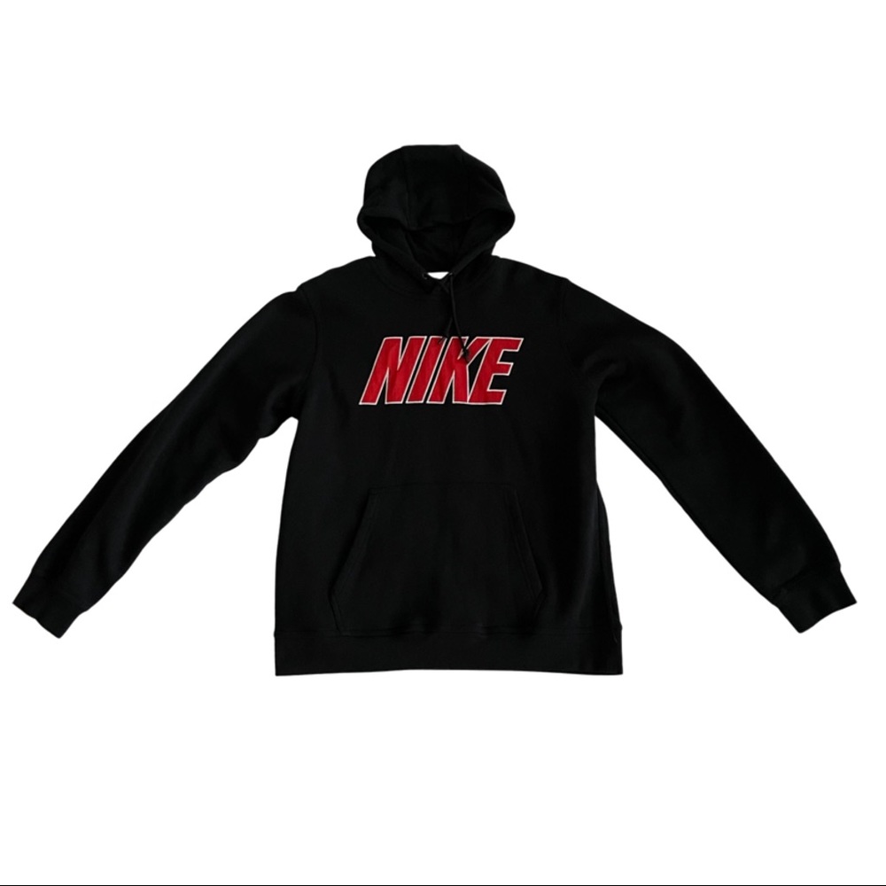 Nike Mens Black Fleece Hoodie With Logo
